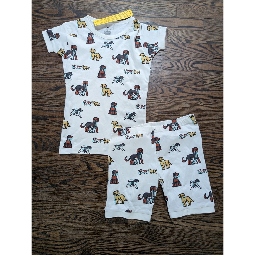 Boys Monica + Andy Organic Cotton Dog Walker Shorts Shirt Set Pajamas Size 12